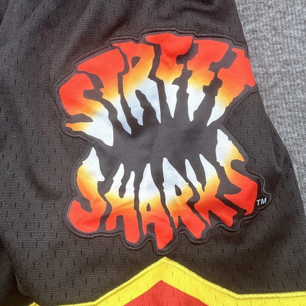 Chalk Line Street Sharks Retro Shorts Mens 3XL Black Yellow Red Mattel NWT